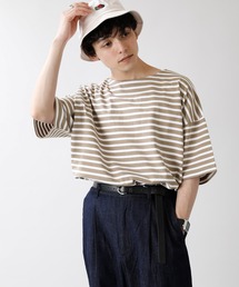 マリンボーダー/サイドスリットビッグTシャツ/949576