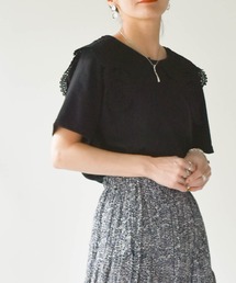 muure | レース襟付き半袖カットソー(Tシャツ/カットソー)