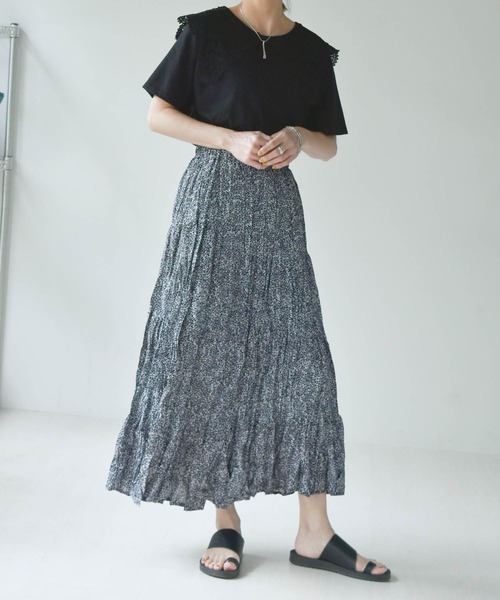 muure（ミュール）の「レース襟付き半袖カットソー（Tシャツ/カットソー・レディース・ブラック/アイボリー・FREE）」の7枚目の写真