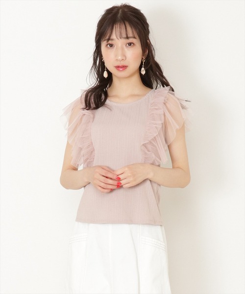 WILLSELECTION（ウィルセレクション）の「チュールラッフルリブトップス（Tシャツ/カットソー・レディース・ブラック/ベージュ/オフホワイト・MEDIUM）」の17枚目の写真