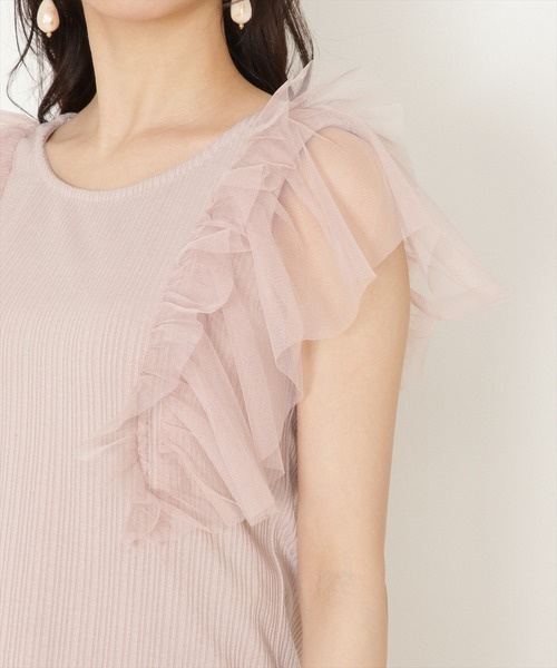 WILLSELECTION（ウィルセレクション）の「チュールラッフルリブトップス（Tシャツ/カットソー・レディース・ブラック/ベージュ/オフホワイト・MEDIUM）」の22枚目の写真