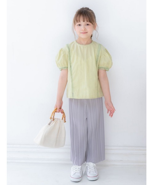 fifth（フィフス）の「【KIDS】プリーツロングワイドパンツ（その他パンツ・キッズ・グレー/スモークピンク・110/120/130）」の7枚目の写真