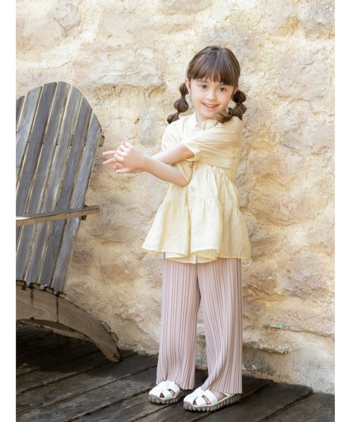 fifth（フィフス）の「【KIDS】プリーツロングワイドパンツ（その他パンツ・キッズ・グレー/スモークピンク・110/120/130）」の14枚目の写真