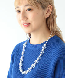 BEAMS BOY | BEAMS BOY / スクエア パール 紐 ネックレス(ネックレス)