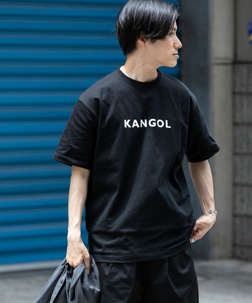 KANGOL（カンゴール）の「KANGOL　ロゴプリントTシャツ A（Tシャツ/カットソー・メンズ・ホワイト/ブラック/パープル・SMALL/MEDIUM/LARGE）」の10枚目の写真