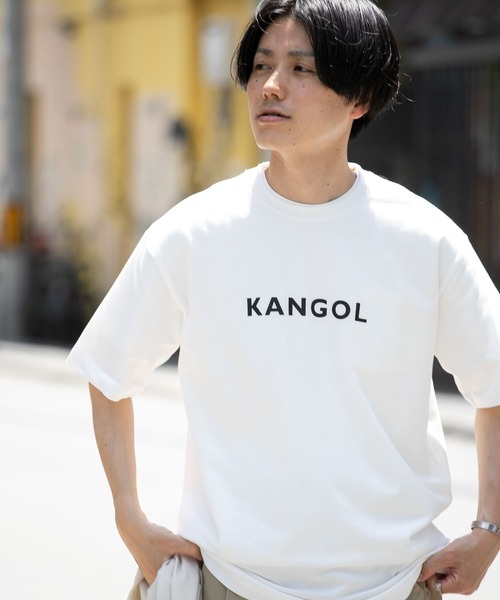 KANGOL（カンゴール）の「KANGOL　ロゴプリントTシャツ A（Tシャツ/カットソー・メンズ・ホワイト/ブラック/パープル・SMALL/MEDIUM/LARGE）」の12枚目の写真