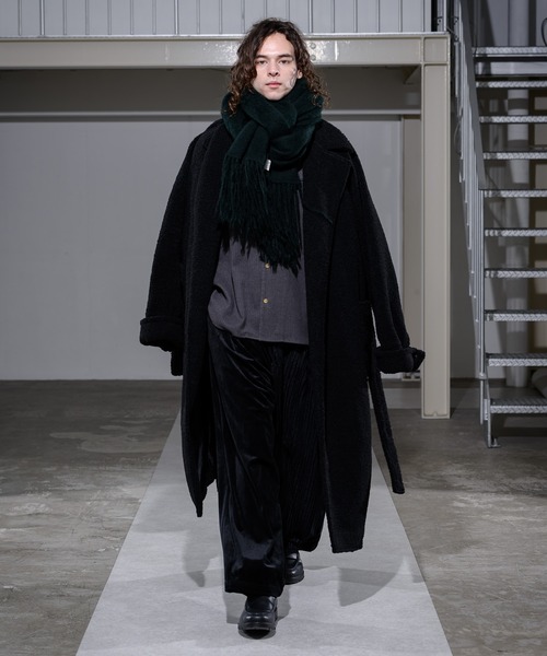 CASPER JOHN(キャスパージョン)の「Boa Gown Coat/ボアガウンコート(その他アウター・メンズ・ブラック/ナチュラル・SMALL/MEDIUM/LARGE)」の3枚目の写真