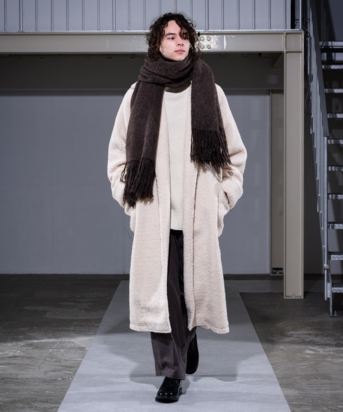 CASPER JOHN(キャスパージョン)の「Boa Gown Coat/ボアガウンコート(その他アウター・メンズ・ブラック/ナチュラル・SMALL/MEDIUM/LARGE)」の5枚目の写真