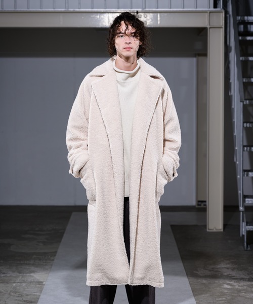 CASPER JOHN(キャスパージョン)の「Boa Gown Coat/ボアガウンコート(その他アウター・メンズ・ブラック/ナチュラル・SMALL/MEDIUM/LARGE)」の22枚目の写真