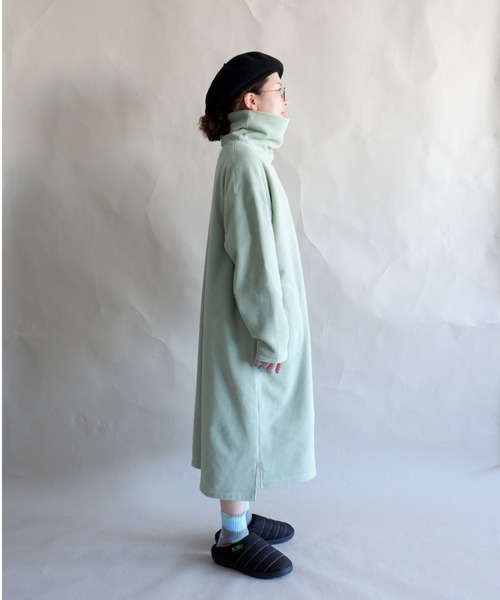 MANASTASH(マナスタッシュ)の「MANASTASH/マナスタッシュ W's FLEECE DRESS ウィメンズ フリースドレス ワンピース(ワンピース・レディース・ブラック/ミント/ピンク/ナチュラル・MEDIUM)」の6枚目の写真