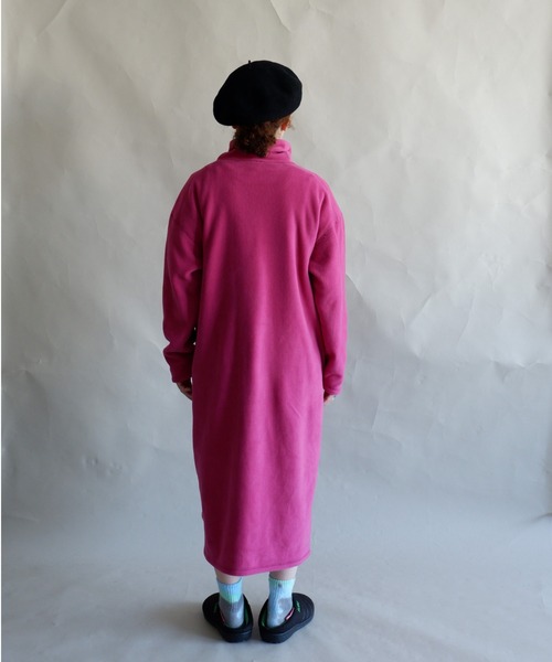 MANASTASH(マナスタッシュ)の「MANASTASH/マナスタッシュ W's FLEECE DRESS ウィメンズ フリースドレス ワンピース(ワンピース・レディース・ブラック/ミント/ピンク/ナチュラル・MEDIUM)」の8枚目の写真