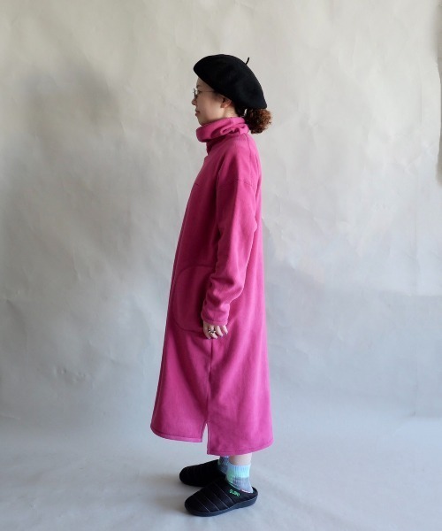 MANASTASH(マナスタッシュ)の「MANASTASH/マナスタッシュ W's FLEECE DRESS ウィメンズ フリースドレス ワンピース(ワンピース・レディース・ブラック/ミント/ピンク/ナチュラル・MEDIUM)」の11枚目の写真