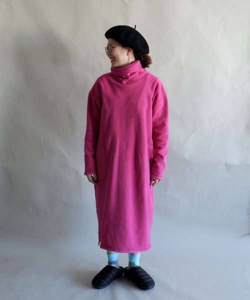 MANASTASH(マナスタッシュ)の「MANASTASH/マナスタッシュ W's FLEECE DRESS ウィメンズ フリースドレス ワンピース(ワンピース・レディース・ブラック/ミント/ピンク/ナチュラル・MEDIUM)」の16枚目の写真