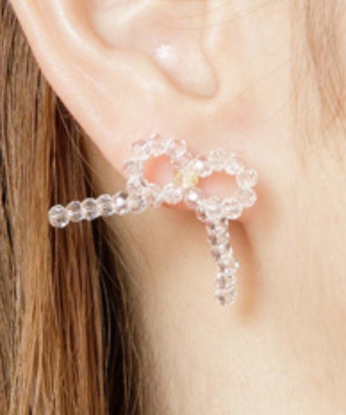 アイシーリボンピアス（ピアス（片耳用））｜flower（フラワー）の