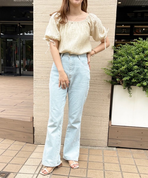 apres jour clair(アプレジュールクレア)の「【apres jour clair】楊柳スクエアネックリボンブラウス【ZOZOTOWN限定アイテム】(シャツ/ブラウス・レディース・アイボリー/オフホワイト・フリー/X-LARGE)」の8枚目の写真