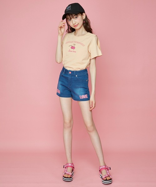 JENNI love(ジェニィラブ)の「Wワッペンキャップ(キャップ・キッズ・ブラック/イエロー/ラベンダー・54cm/56cm)」の15枚目の写真