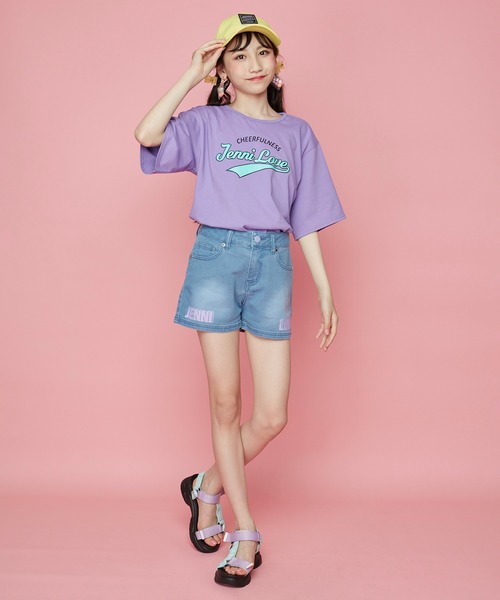 JENNI love(ジェニィラブ)の「Wワッペンキャップ(キャップ・キッズ・ブラック/イエロー/ラベンダー・54cm/56cm)」の17枚目の写真