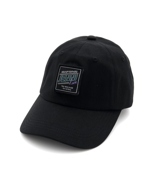 JENNI love(ジェニィラブ)の「Wワッペンキャップ(キャップ・キッズ・ブラック/イエロー/ラベンダー・54cm/56cm)」の4枚目の写真