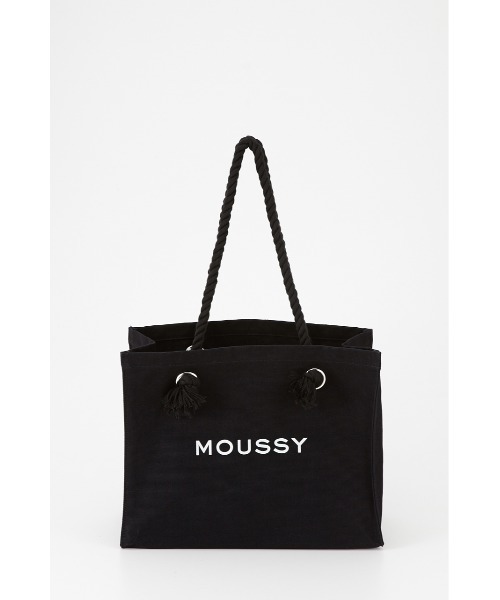 MOUSSY（マウジー）の「MOUSSY SOUVENIR SHOPPER（トートバッグ・レディース・ホワイト/ブラック・FREE）」の2枚目の写真