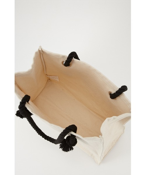 MOUSSY（マウジー）の「MOUSSY SOUVENIR SHOPPER（トートバッグ・レディース・ホワイト/ブラック・FREE）」の7枚目の写真