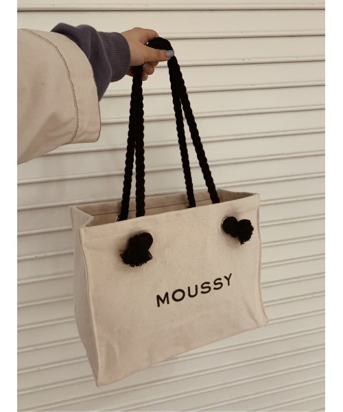 【MOUSSY】スーベニアショッパー*ロゴトート MOUSSY SOUVENIR ショッパー BLK -ファッション通販 FASHION WALKER