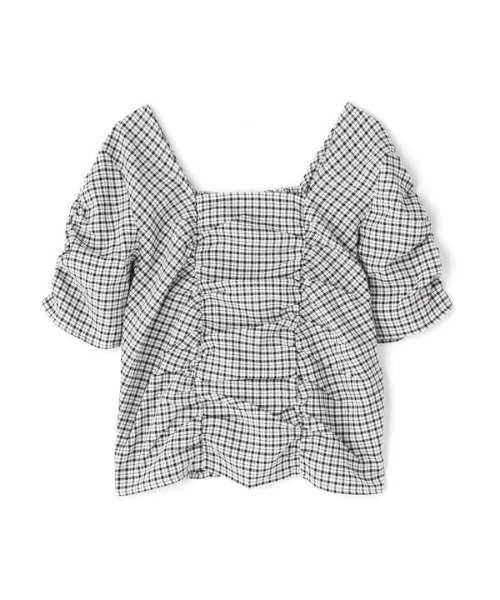 N.（N. Natural Beauty Basic）（エヌエヌナチュラルビューティーベーシック）の「◆シャーリングスクエアネックブラウス（シャツ/ブラウス・レディース・ブラック系その他/ピンク系その他・MEDIUM）」の13枚目の写真