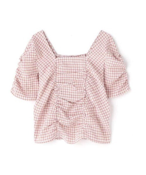 N.（N. Natural Beauty Basic）（エヌエヌナチュラルビューティーベーシック）の「◆シャーリングスクエアネックブラウス（シャツ/ブラウス・レディース・ブラック系その他/ピンク系その他・MEDIUM）」の15枚目の写真