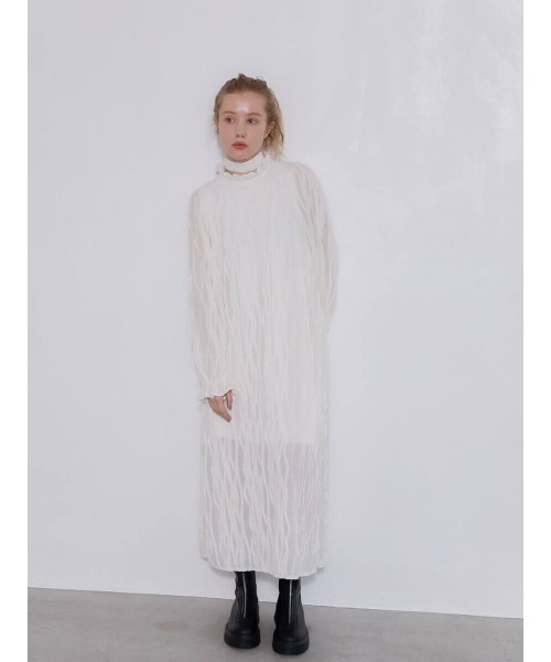 Ayla(アイラ)の「ribbon frill onepiece(ワンピース・レディース・ホワイト/ブラック・FREE)」の3枚目の写真