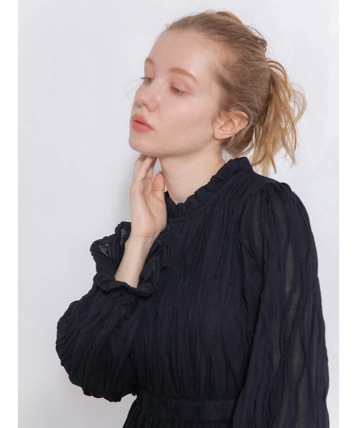 Ayla(アイラ)の「ribbon frill onepiece(ワンピース・レディース・ホワイト/ブラック・FREE)」の8枚目の写真