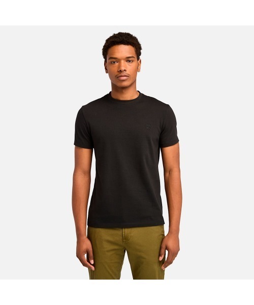 Timberland（ティンバーランド）の「半袖 スリム クルー Tシャツ メンズ（Tシャツ/カットソー・メンズ・ライトブラウン/ダークパープル/ホワイト/ブラック/グリーン/グレー/ブラック系その他・SMALL/LARGE/X-LARGE/MEDIUM/XX-LARGE/X-SMALL）」の4枚目の写真