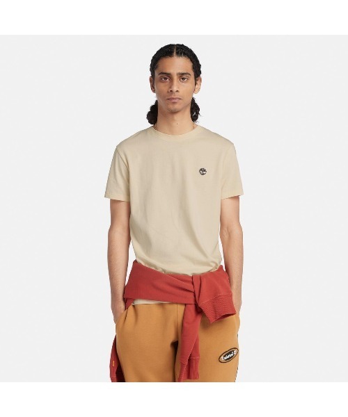 Timberland（ティンバーランド）の「半袖 スリム クルー Tシャツ メンズ（Tシャツ/カットソー・メンズ・ライトブラウン/ダークパープル/ホワイト/ブラック/グリーン/グレー/ブラック系その他・SMALL/LARGE/X-LARGE/MEDIUM/XX-LARGE/X-SMALL）」の5枚目の写真