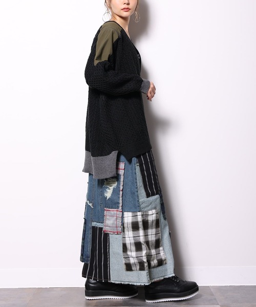 osharewalker（オシャレウォーカー）の「【廃盤】『パッチワークデニムスカート』（デニムスカート・レディース・ブルー・1/2）」の17枚目の写真