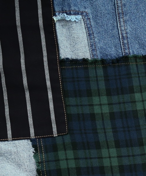 osharewalker（オシャレウォーカー）の「【廃盤】『パッチワークデニムスカート』（デニムスカート・レディース・ブルー・1/2）」の22枚目の写真