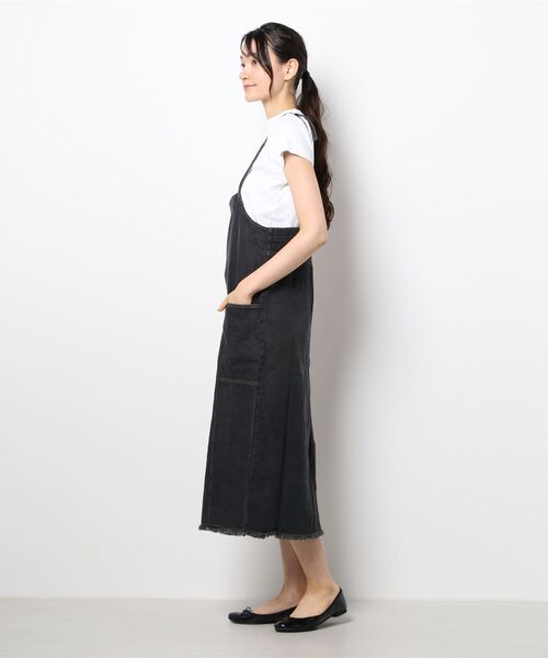 RETRO GIRL(レトロガール)の「デニムJSK(ジャンパースカート・レディース・オフホワイト/ダークブルー/ブラック・FREE)」の11枚目の写真