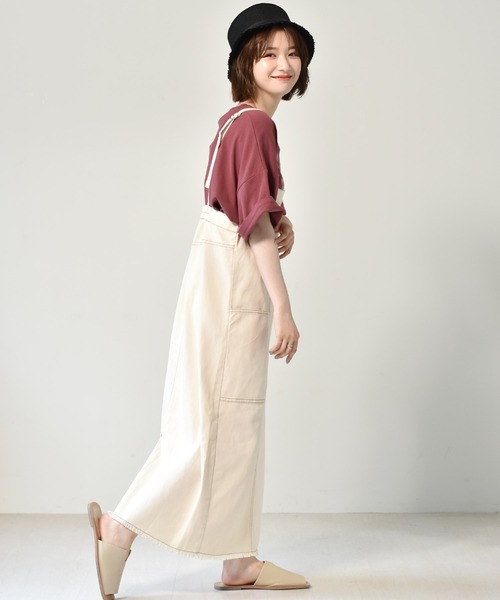 RETRO GIRL(レトロガール)の「デニムJSK(ジャンパースカート・レディース・オフホワイト/ダークブルー/ブラック・FREE)」の13枚目の写真