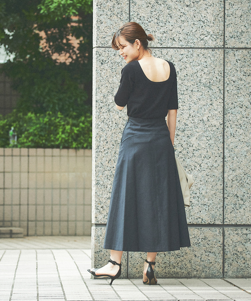 Rouge vif（ルージュヴィフ）の「2WAYサーマルプルオーバー（Tシャツ/カットソー・レディース・オフホワイト/ブラック/ブラウン・フリー）」の6枚目の写真