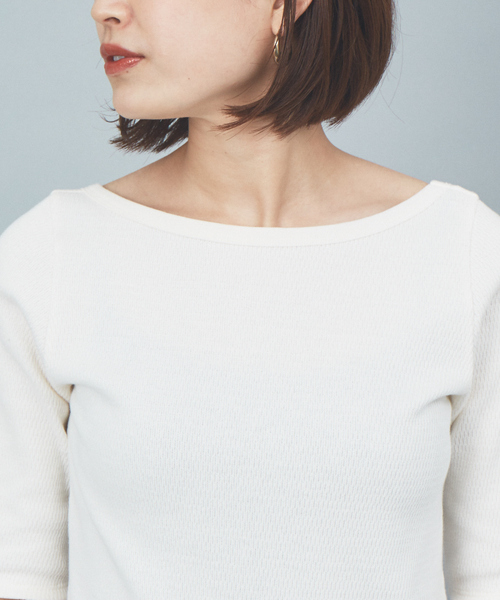 Rouge vif（ルージュヴィフ）の「2WAYサーマルプルオーバー（Tシャツ/カットソー・レディース・オフホワイト/ブラック/ブラウン・フリー）」の11枚目の写真