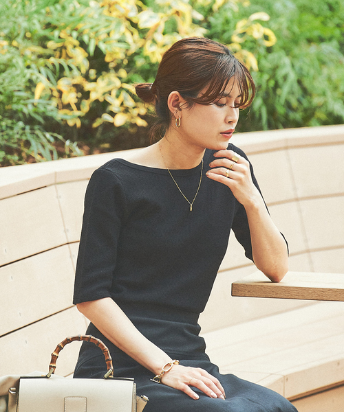 Rouge vif（ルージュヴィフ）の「2WAYサーマルプルオーバー（Tシャツ/カットソー・レディース・オフホワイト/ブラック/ブラウン・フリー）」の22枚目の写真