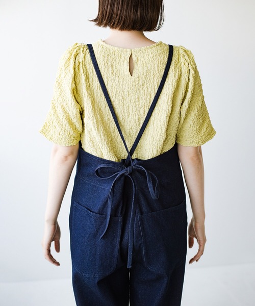 haco!（ハコ）の「あした晴れたら朝から出かけよう 雨が降ったら夜まで映画見ていよう あなたと過ごす毎日はたのしい どんな日にも寄り添うデニムサロペットパンツ by you made me（サロペット/オーバーオール・レディース・インディゴブルー・1/2）」の22枚目の写真