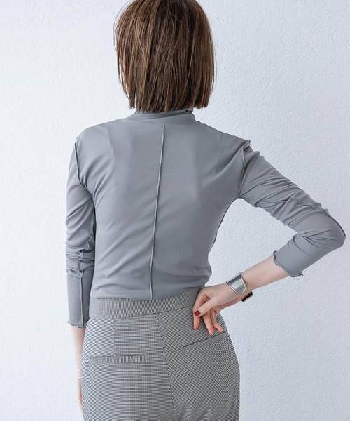 A part by（アパートバイ）の「Poシアーメロータートル　218825（Tシャツ/カットソー・レディース・チャコールグレー/ライトグレー/ライトブルー/ライトベージュ/ライトパープル・FREE）」の22枚目の写真