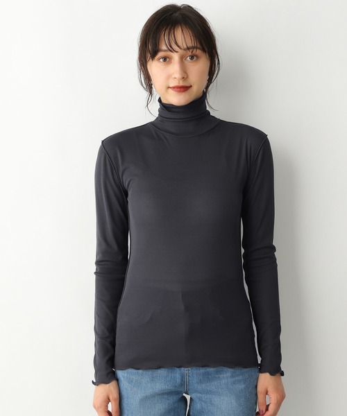 A part by（アパートバイ）の「Poシアーメロータートル　218825（Tシャツ/カットソー・レディース・チャコールグレー/ライトグレー/ライトブルー/ライトベージュ/ライトパープル・FREE）」の8枚目の写真