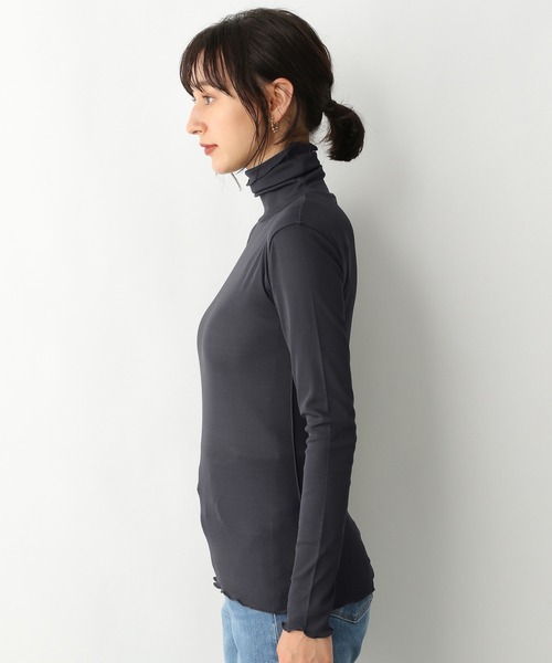 A part by（アパートバイ）の「Poシアーメロータートル　218825（Tシャツ/カットソー・レディース・チャコールグレー/ライトグレー/ライトブルー/ライトベージュ/ライトパープル・FREE）」の16枚目の写真