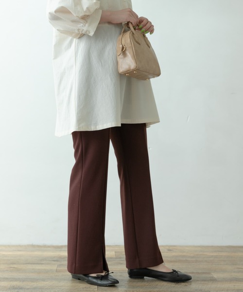 F by ROSSO(エフバイロッソ)の「F by ROSSO ストレッチスリットパンツ∴(その他パンツ・レディース・ボルドー/イエロー/ブラック・36/38)」の8枚目の写真