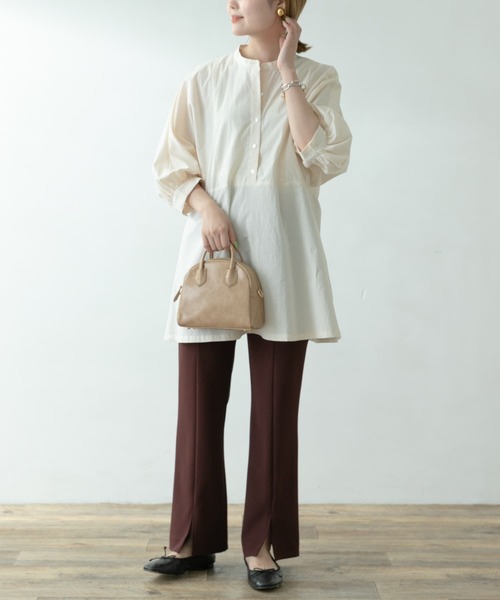 【新品タグ付】F by ROSSO撥水ストレッチスリットパンツ　黒　サイズ38 新品 F by ROSSO 撥水ストレッチスリットパンツ