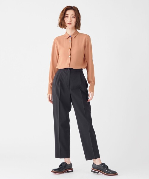 Paul Smith(ポールスミス) コットンリネンロールアップワイドパンツ40 Paul Smith(ポールスミス) コットンリネンロールアップワイドパンツ40