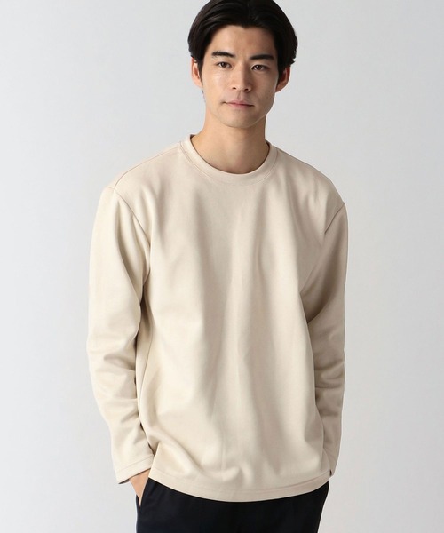 HIDEAWAYS NICOLE(ハイダウェイニコル)の「ポンチスウェードプルオーバー(Tシャツ/カットソー・メンズ・ブラック/シルバーグレー/モカ/ライトベージュ/オレンジ系その他・MEDIUM/LARGE/X-LARGE)」の1枚目の写真