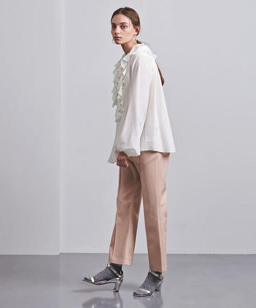 UNITED ARROWS(ユナイテッドアローズ)の「<UNITED ARROWS>フェイクレザー フレアパンツ G◆(その他パンツ・レディース・ブラック/ライトピンク・38/36/34/40)」の4枚目の写真