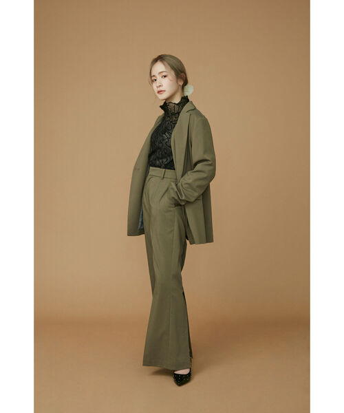 Ray BEAMS(レイビームス)の「RBS / バック スリット パンツ(その他パンツ・レディース・パープル/オリーブ・1/0)」の3枚目の写真