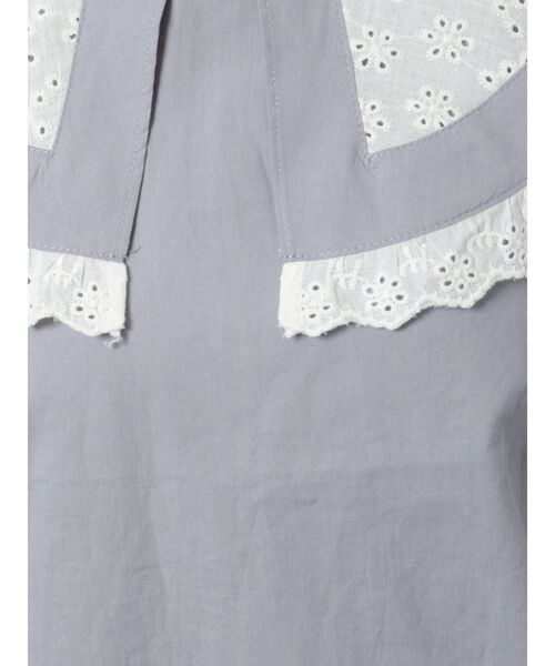 merry jenny（メリージェニー）の「レースコンビbigカラーブラウス（シャツ/ブラウス・レディース・オフホワイト/グレー/ブラック・FREE）」の10枚目の写真