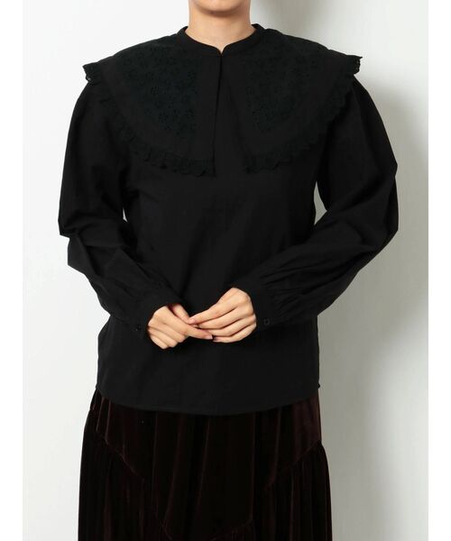 merry jenny（メリージェニー）の「レースコンビbigカラーブラウス（シャツ/ブラウス・レディース・オフホワイト/グレー/ブラック・FREE）」の20枚目の写真